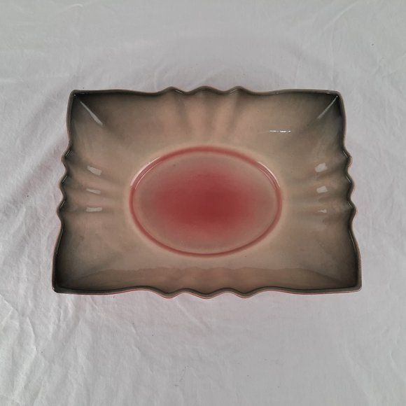 Vintage Green & Pink Ombre Console bowl from Los Angeles Potteries  -11" - Picture 1 of 5
